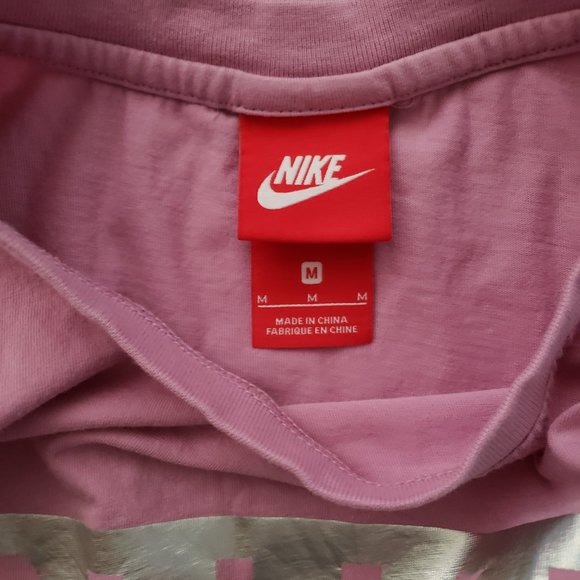 Pair of Sleeveless Nike Cotton Tees with Silver Letters Medium - Picture 4 of 10